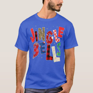 T-shirt Red Plaid Jingle Bells Pajama de famille de Noël