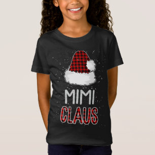 T-Shirt Red Plaid Mimi Claus - Matching Family Funny Chris