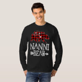 T-shirt Red Plaid Nanni Ours Deux Cubes Correspondant Buff (Devant entier)