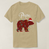 T-shirt Red Plaid Papa Bear Matching Buffalo Pajama Appare (Design devant)
