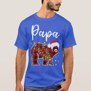 T-shirt Red Plaid Papa Ours Correspondant Buffalo Pajama D