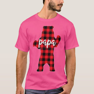 T-shirt Red Plaid Papa Ours Correspondant Pajama Family Bu