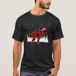 T-shirt Red Plaid Rex Santa Hat Christmas Light Dinosaure<br><div class="desc">Pyjamas de Noël Dinosaure Lumière Rouge Plaid Rex Santa Hat.</div>