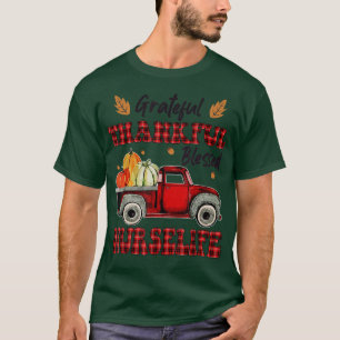 T-shirt Red Plaid Truck Nurse life Thankful Grateful Bless