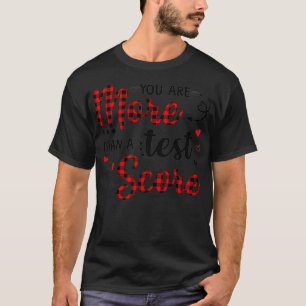 T-shirt Red Plaid Vous Êtes Plus Qu'Un Enseignant De Score