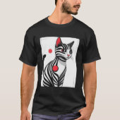 T-shirt Red Pulse Cat (Devant)