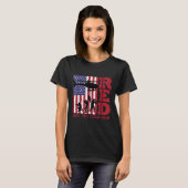 T-shirt Red Rappelez-vous tous déployé Drapeau Hélicoptère (Devant entier)