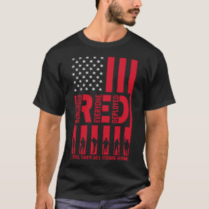 T-shirt Red Rappelez-Vous Tous Déployés Jusqu'À Ce Qu'I