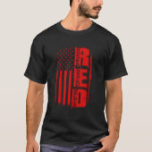 T-shirt Red Rappelez-vous tous les militaires déployés ser (Devant)