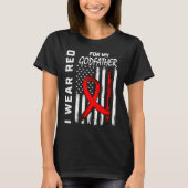 T-shirt Red Ribbon Godfather Heart Disease Awareness Ameri (Devant)