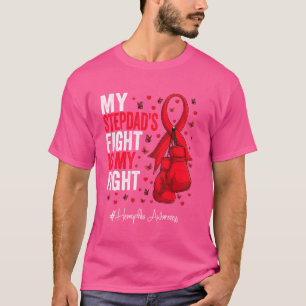 T-shirt Red Ribbon Stepdad Hemophilie Sensibilisation