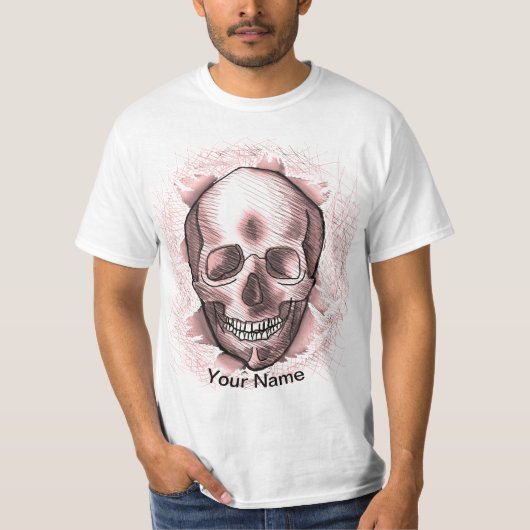 T-shirt Red Ripper Skull (Devant)