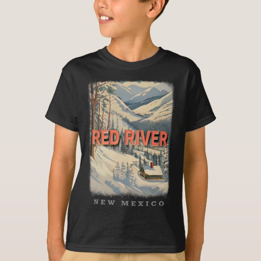 T-shirt Red River New Mexico Nm Skiing Extravaganza Sd778 (Devant)