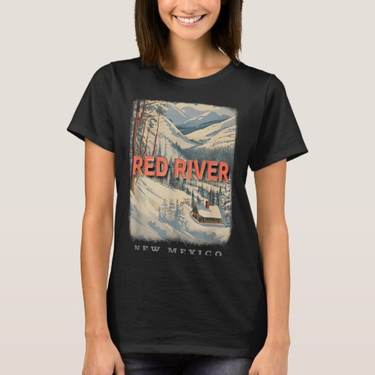 T-shirt Red River New Mexico Nm Skiing Extravaganza Sd778 (Devant)