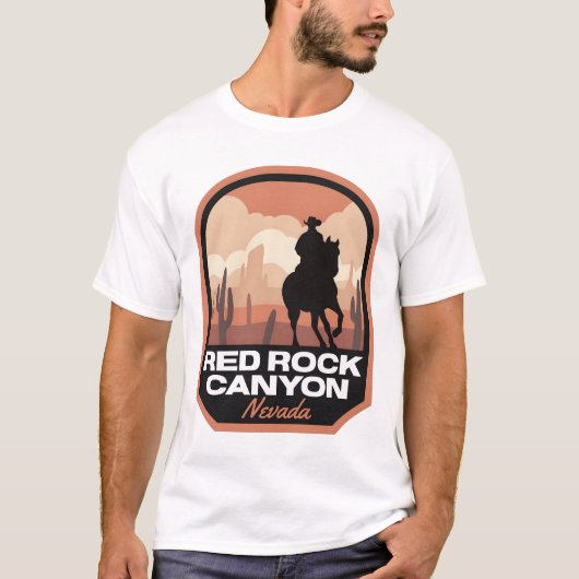 T-shirt Red Rock Canyon Nevada Desert Cowboy (Devant)
