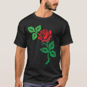 T-shirt Red Rose Flower Design – Classic Floral Beauty (Devant)