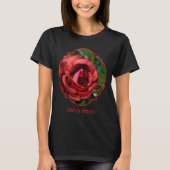 T-shirt Red Rose In Bloom Abstract Art (Devant)