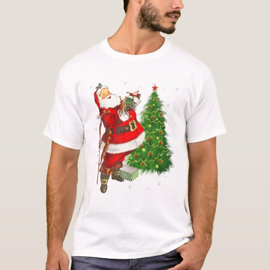 T-shirt Red Santa Claus Red Christmas (Devant)
