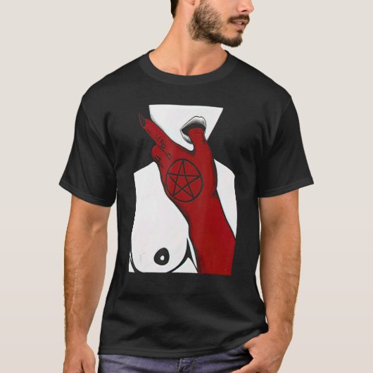 T-shirt Red Satan Hand Bad Nun (Devant)