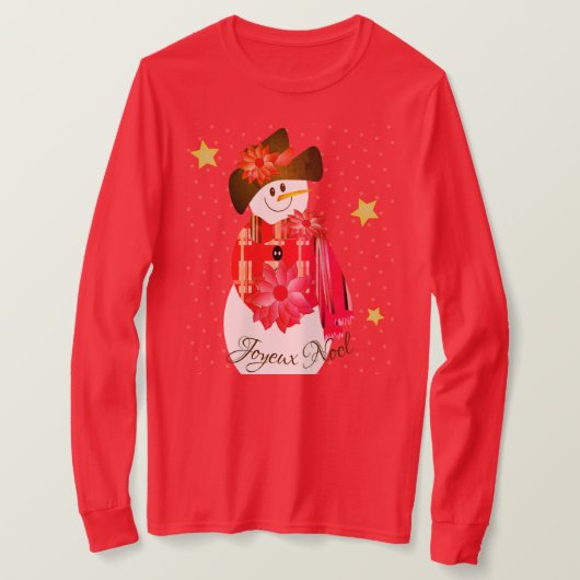 T-shirt Red Snowman migre (Design devant)