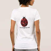 T-shirt Red sparkly Ladybug Stop Buggage moi Personnaliser (Dos)