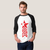 T-shirt Red Star with Chevron Arrows (Devant entier)