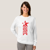 T-shirt Red Star with Chevron Arrows (Devant entier)