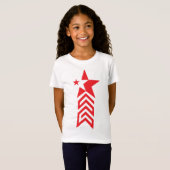 T-Shirt Red Star with Chevron Arrows (Devant entier)