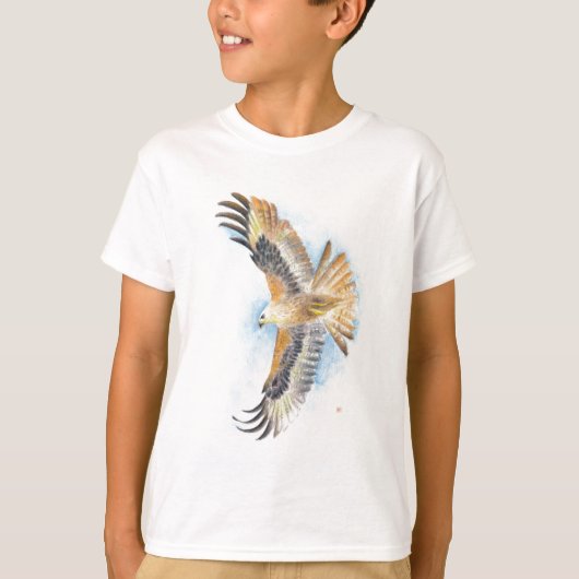T-shirt Red Tail Hawk Art (Devant)