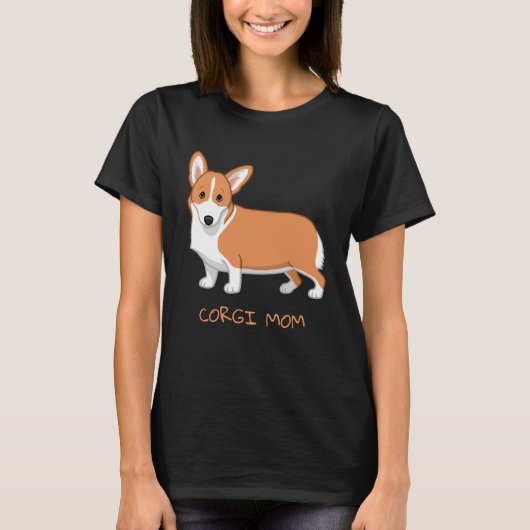 T-shirt Red Tailless Pembroke Welsh Corgi Maman (Devant)
