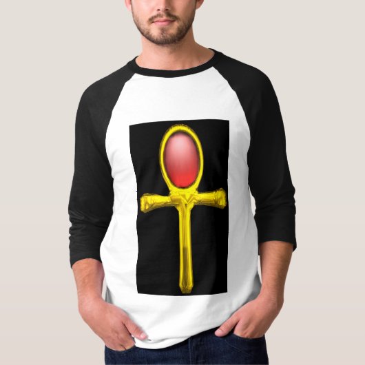T-SHIRT RED TALISMAN / OR ANKH (Devant)