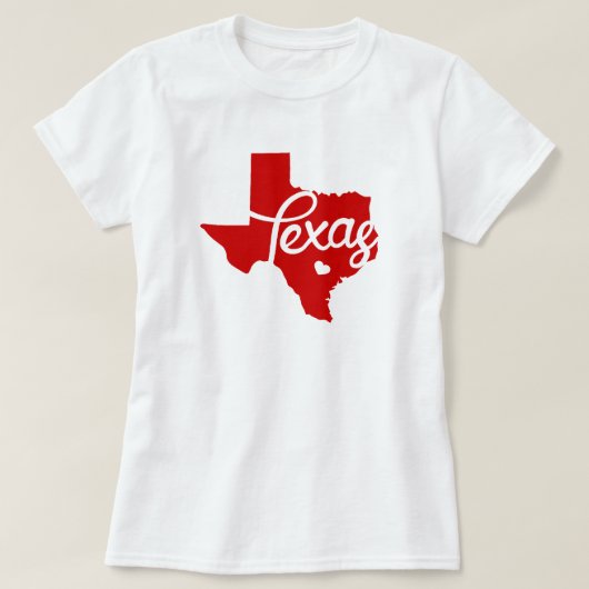 T-shirt Red Texas Heart (Design devant)