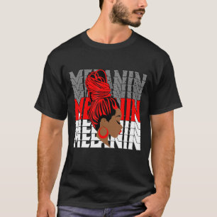 T-shirt Red Thunder 4s Basket Match Tee Melanin Queen Gir