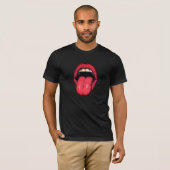 T-shirt Red Tongue Icon of the Bold Pop Expression (Devant entier)