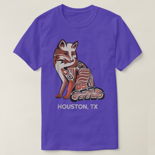 T-shirt Red Tribal De Houston Native American Artwork Styl (Design devant)
