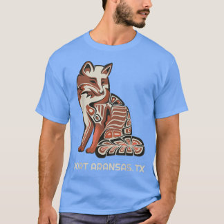 T-shirt Red Tribal Fo Aransas Native American Artwork Styl