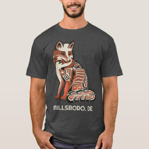 T-shirt Red Tribal Fo Millsboro Native American Artwork St
