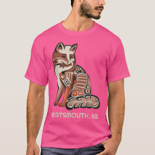 T-shirt Red Tribal Fo Portsmouth Native American Artwork S