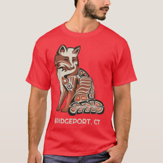 T-shirt Red Tribal Pour Bridgeport Artiste Autochtone Amér