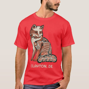 T-shirt Red Tribal Pour Clayton Native American Artwork St