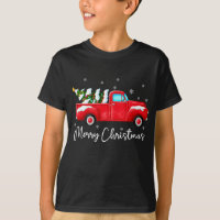 Red Truck Noël lumières Père Noël Vintage Xmas