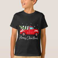 Red Truck Noël lumières Père Noël Vintage Xmas