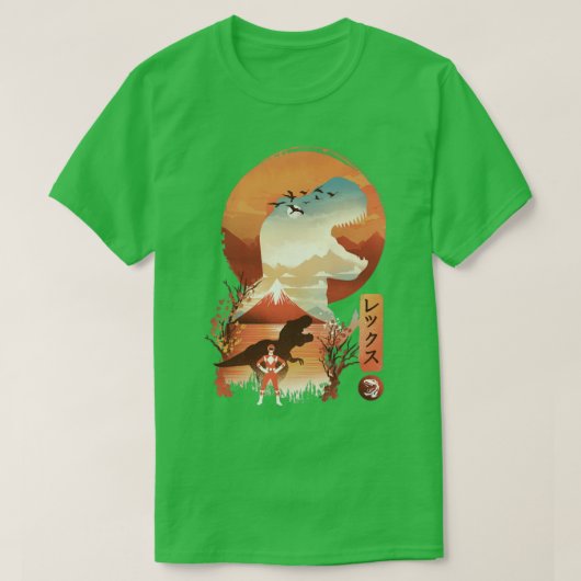 T-shirt Red Ukiyo e (Design devant)