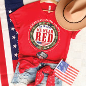 T-shirt RED VENDREDI Militaire Famille Soldat Nom Chien Ta