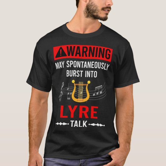 T-shirt Red Warning Lyre (Devant)