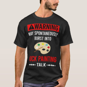 T-shirt Red Warning Rock Peinture Rocks