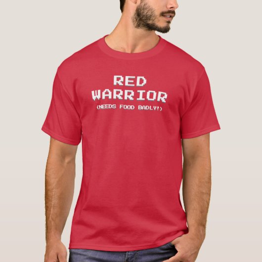 T-shirt Red Warrior (Besoin de nourriture mal!) (Devant)