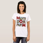 T-shirt Red & White 6 Photo Collage Maman Femmes (Devant entier)