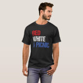 T-shirt Red White and Picnic  4th of July (Devant entier)