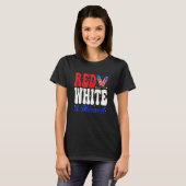 T-shirt Red White Blessed Funny 4th Of July Patriotic Boys (Devant entier)